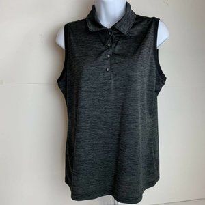 izod golf black sleeveles athletic shirt